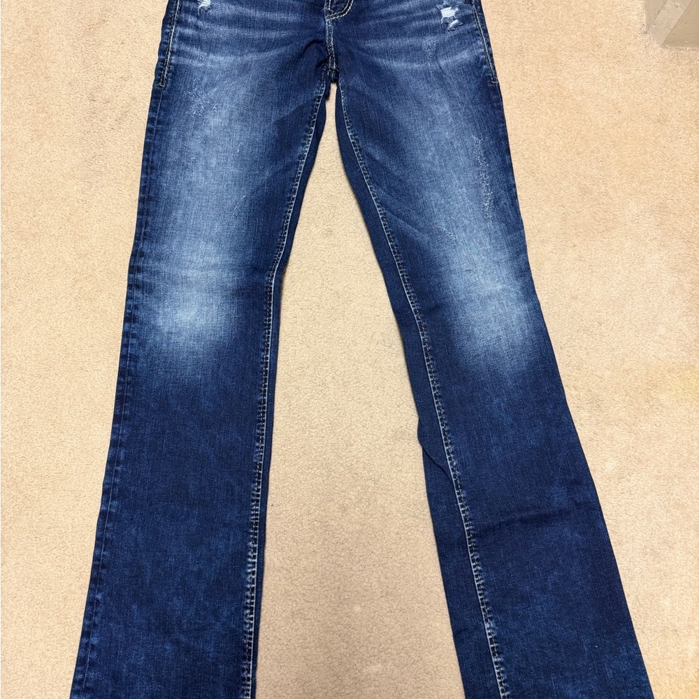 Silver Jeans Women's Dark Blue Flare Denim